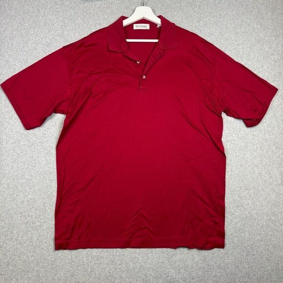 St. Croix Men's Size 2XL XXL Red Short Sleeve Polo Shirt - Picture 1 of 7